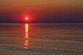 Blood-red sunset over the sea Royalty Free Stock Photo