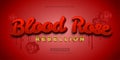 Blood rose rebellion editable text effect style vector