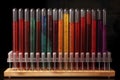 blood sample tubes organized in a rack Royalty Free Stock Photo