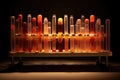 blood sample tubes organized in a rack Royalty Free Stock Photo