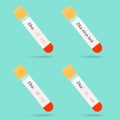 Blood sample for Zika virus test icon isolated on background. concept. Trendy Simple vector symbol