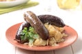 Blood sausage and white pudding Royalty Free Stock Photo