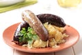 Blood sausage and white pudding Royalty Free Stock Photo