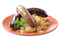 Blood sausage and white pudding Royalty Free Stock Photo
