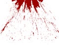 Blood splashed on white background Royalty Free Stock Photo