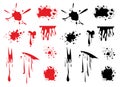 Blood splashes vector design illustration isolated on white background