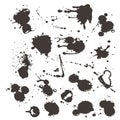 Blood splat splash spot ink stain blot patch liquid vector illustration