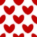 Blood splatters and hearts seamless pattern