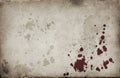 Blood spots on grunge paper Royalty Free Stock Photo