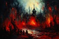 Blood-Stained Streets: A Haunting Castle Fire in the Russian Oil