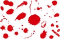 Blood stains set Royalty Free Stock Photo