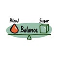 Blood sugar balance label, medical sticker design