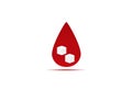 Blood, sugar, drop icon. Vector illustration. Royalty Free Stock Photo