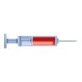 Blood syringe icon, cartoon style Royalty Free Stock Photo