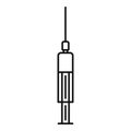 Blood syringe icon, outline style Royalty Free Stock Photo