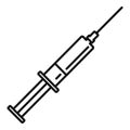 Blood syringe icon, outline style Royalty Free Stock Photo