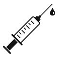 Blood syringe icon, simple style