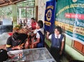 Blood test camp in a rural primary school. Blood Group checking camp in a village in India