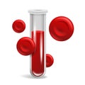 Blood test - Complete count CBC 3D icon Royalty Free Stock Photo