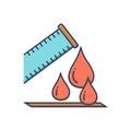 Color Illustration Icon For Blood Test, Lab And Laboratory