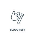 Blood Test icon. Monochrome simple Healthcare icon for templates, web design and infographics