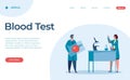 Blood test laboratory service landing web page Royalty Free Stock Photo