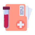 Blood test result flat icon Royalty Free Stock Photo