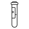 Blood test tube icon outline vector. Review clinical body Royalty Free Stock Photo