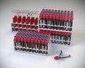 Blood test tubes. Blood samples in a rack Royalty Free Stock Photo