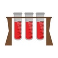 Blood test tubes isolated Royalty Free Stock Photo