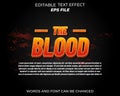 blood text effect, font editable, typography, 3d text for movie title