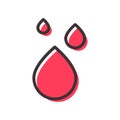 Blood transfusion flat outline icon