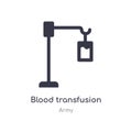 blood transfusion icon. isolated blood transfusion icon vector illustration from army collection. editable sing symbol can be use Royalty Free Stock Photo