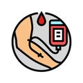 blood transfusions hiv transmission color icon vector illustration