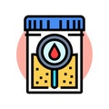 blood urine stool disease symptom color icon vector illustration