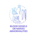 Blood vessels and nerves abnormalities concept icon Royalty Free Stock Photo