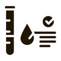 blood in vitro good results icon Vector Glyph Illustration