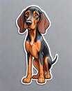 bloodhound hunting show dog sticker isolated label