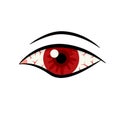 Bloodshot eye icon. Clipart image