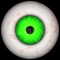 Bloodshot green eyeball