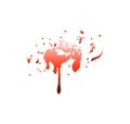 Bloodsplat icon on white background Royalty Free Stock Photo