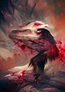 A bloodthirsty raptor - digitally painted a prehistoric animal artwork