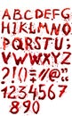 Bloody alphabet (font)