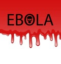 Bloody background with Ebola virus Royalty Free Stock Photo