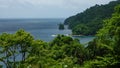 View of the Bloody Bay from the Caribean Island of Tobago Royalty Free Stock Photo