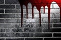 Bloody wall in the dark background Royalty Free Stock Photo