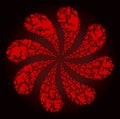 Bloody Crack Icon Curl Abstract Flower