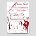 Bloody drops and handprint flyer template