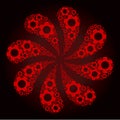 Bloody Gear Icon Curl Abstract Flower