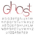 Bloody ghost hand written vector font